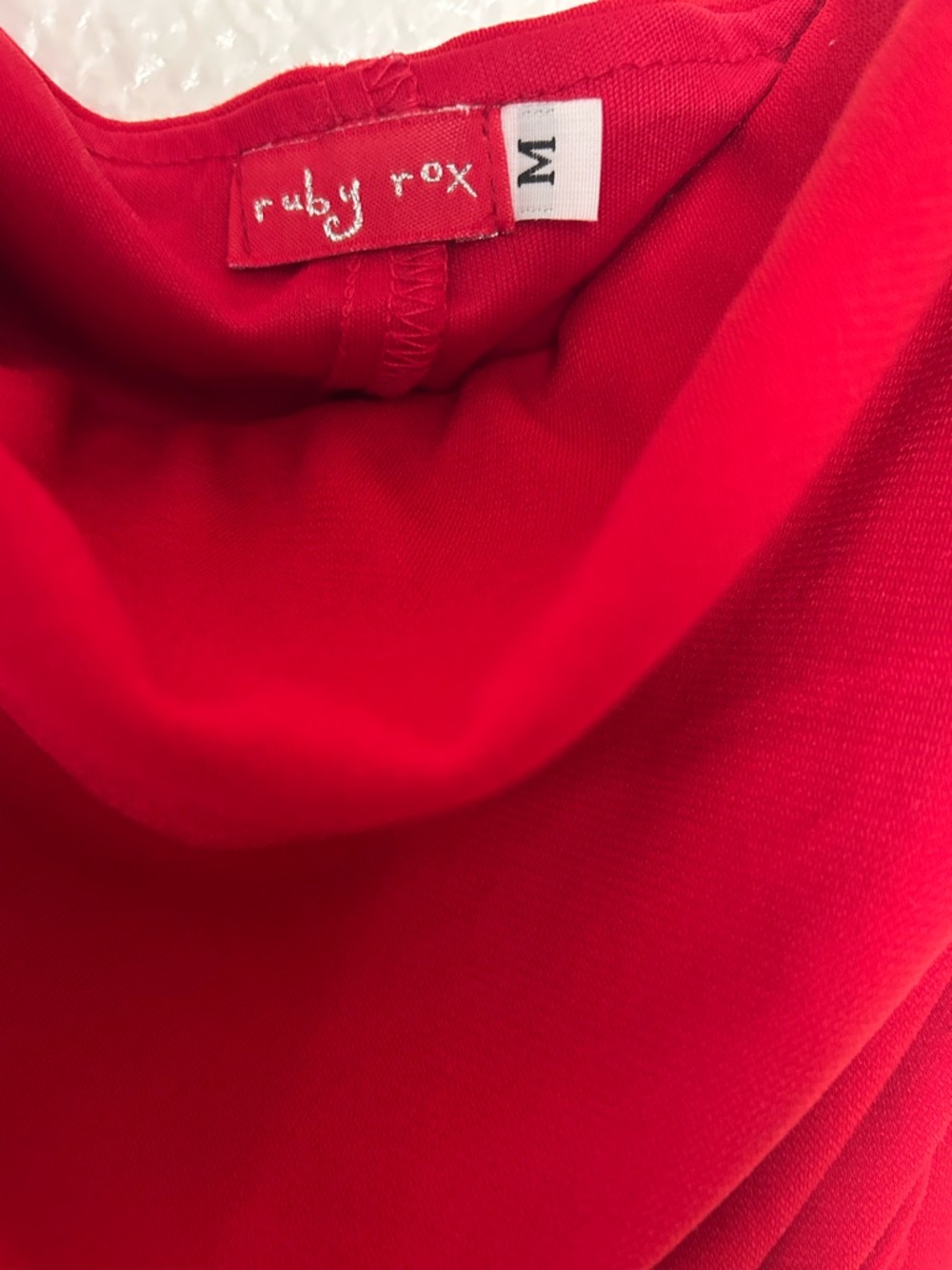 Ruby Rox Red High-Low Draped Strapless Dress - Picture 2 of 3